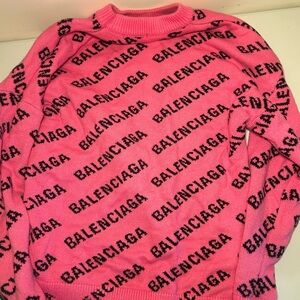 Balenciaga Vibrant Pink Knit Top